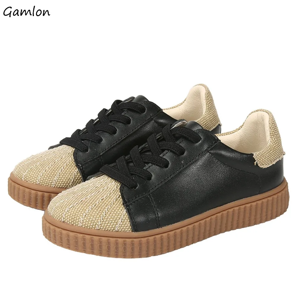 

Gamlon Boy's shoes leather 2017 new arrival children's casual shoes white shell children's shoes kids comfortable shoes