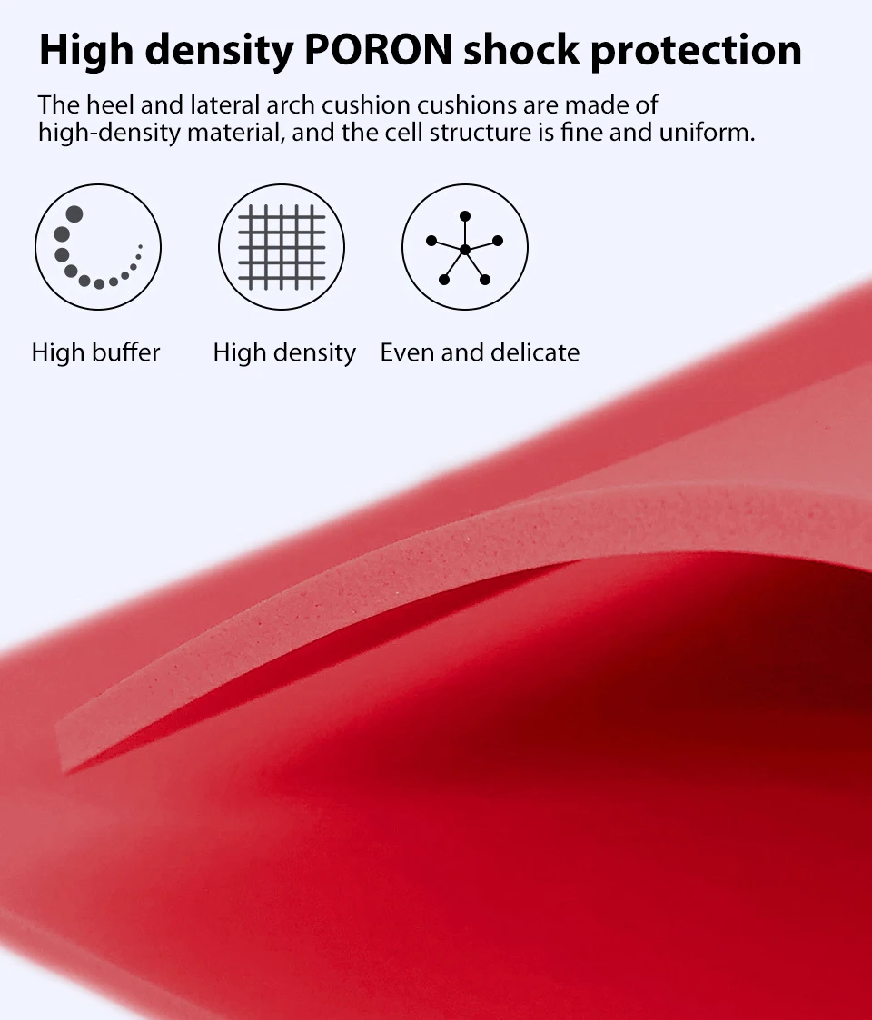 Original xiaomi youpin cushioning multiple shock absorbing power running insole rebound support protection sole sports insole (8)