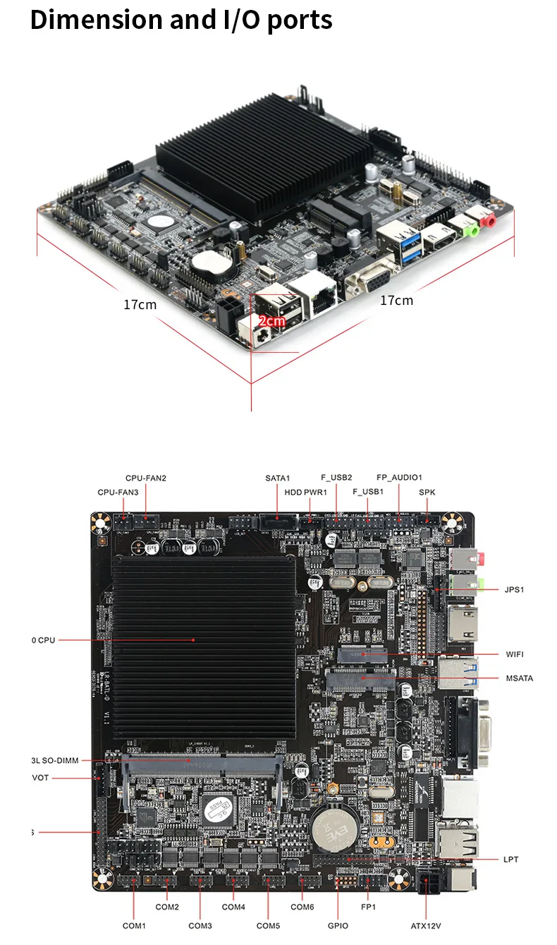 E. Мини процессор Intel Celeron J1900L1 Настольный ПК mini Itx материнская плата с одной поддержкой локальной сети DDR3L SO-DIMM