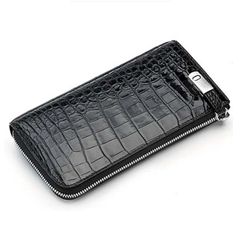 Hlt Thaise krokodil vrouwen purse lady lederen dunne rits vrouwen clutch bag mannelijke grote capaciteit lange hand portemonnee Hlt Thaise krokodil vrouwen purse lady lederen dunne rits vrouwen clutch bag mannelijke grote capaciteit lange hand portemonnee