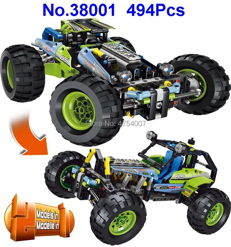 

38001 494pcs technic city off-roader racing car lele 42037 building block Toy