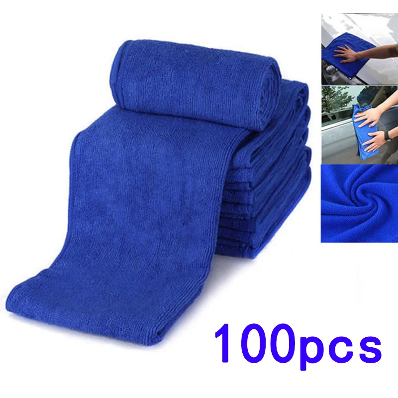 100 шт. домашние моющие полотенца из микрофибры для мытья автомобиля, впитывающие воду полотенца 30*30 см