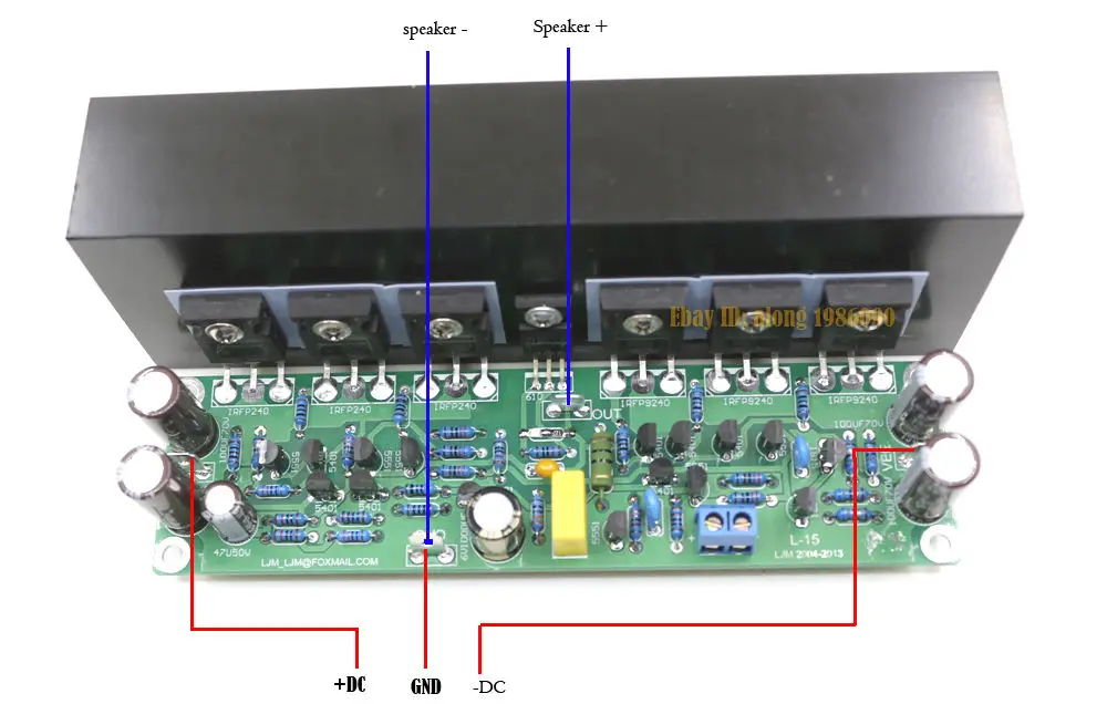 Assembeld L15 моноусилитель плата с радиатором 150 Вт усилитель DIY