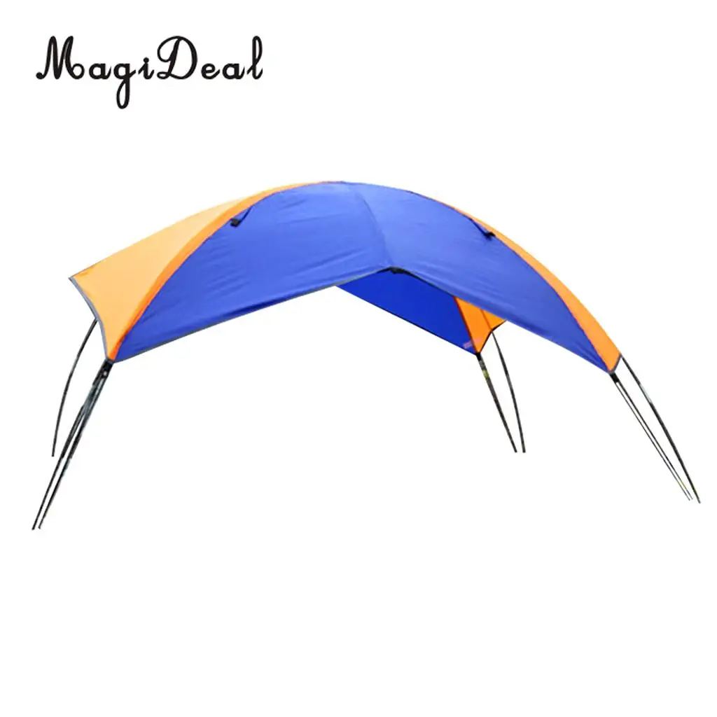 MagiDeal 2 /4 Person Inflatable Boat Sun Shelter Awning Top Cover Fishing Tent Sun Shade for Marine Canoe Kayak Boat Supplies