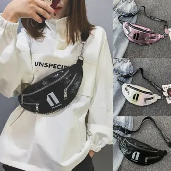 

Punk Women Waist Bag Fanny Pack Bum Bag Travel Purse Waist Packs Holiday Money Belt Simple Fashion 2019 Newest