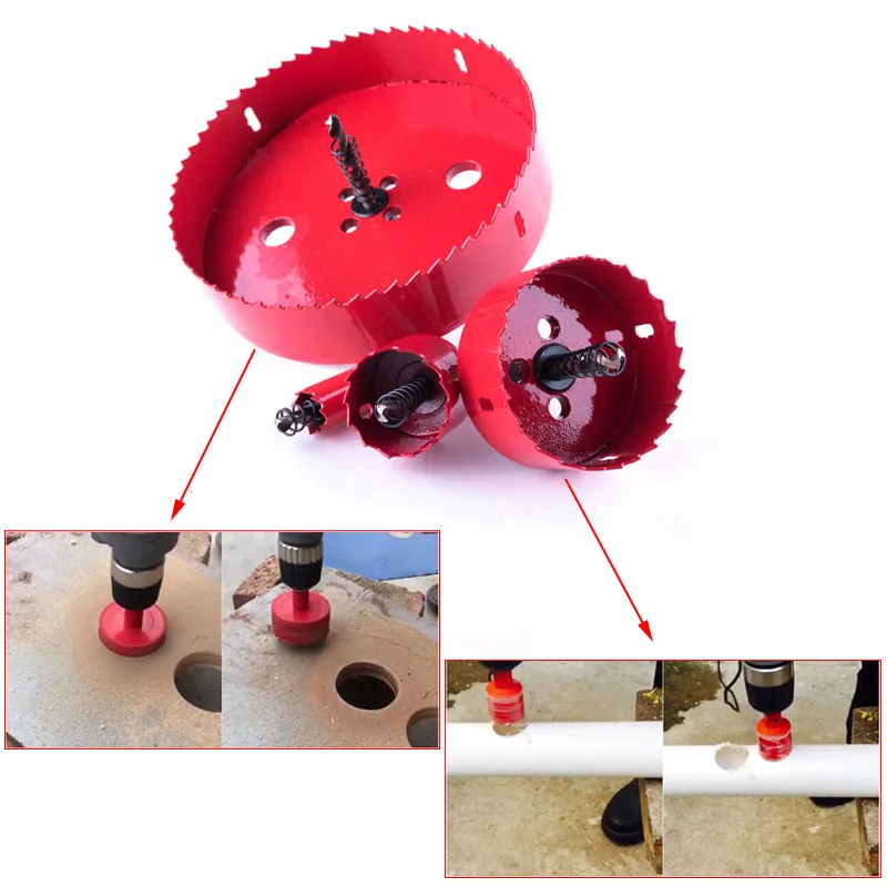 

1Pcs 16-55mm Drill Bit Hole Saw Twist Drill Bits Cutter Power Tool Metal Holes Drilling Kit Carpentry Tools Bimetal Hole Opener