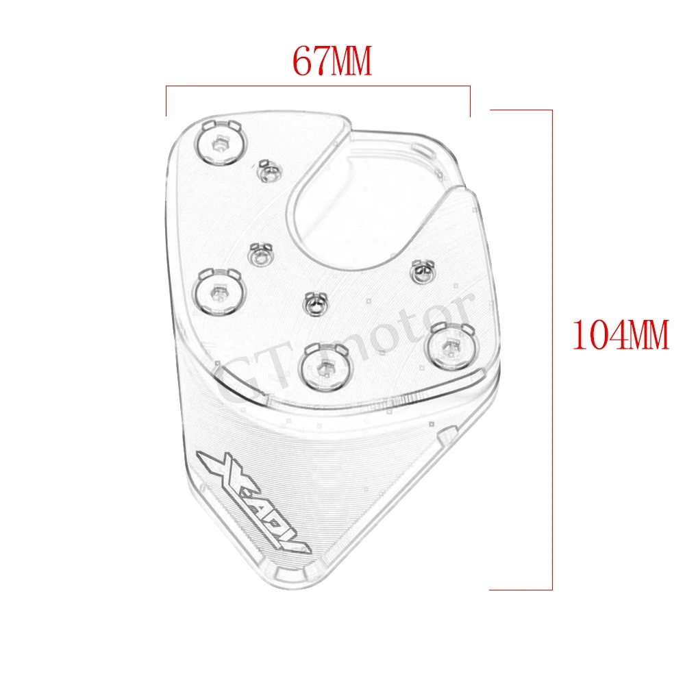 Motorcycle Accessories Kickstand Side Stand Extension Enlarger Pad Support Plate For XADV 750 X-ADV 750 XADV750