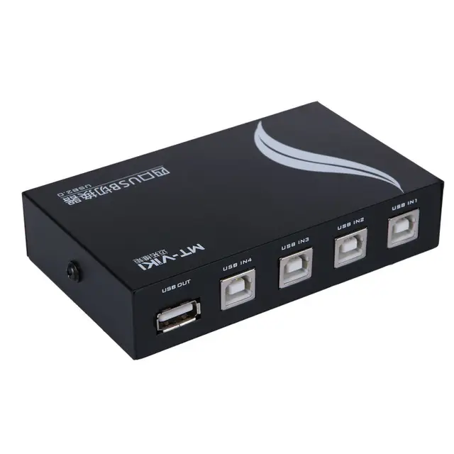 MT Viki 4 Port USB 2.0 Selector Switch for 4 PC Share 1 USB Device Like