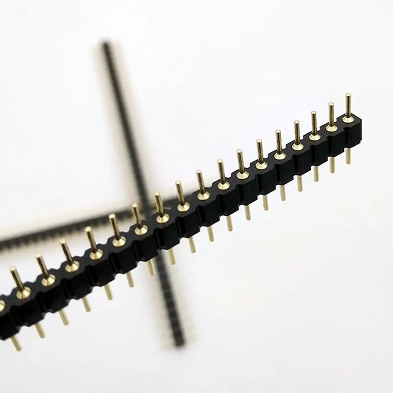 Позолоченные круглые иглы 40 Pin 1x40 200 шт. однорядные штекеры 2 54 мм поломка