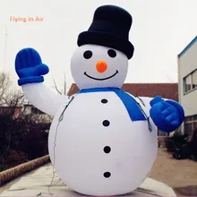17ft Гигантский Рождественский надувной снеговик с шапкой и шарфом для наружного или украшения для домашнего интерьера