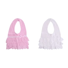 Для маленьких девочек Водонепроницаемый Кормление слюны Полотенца Dribble принцессы Кружево нагрудники бандана