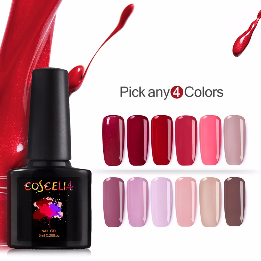 

COSCELIA Painting Gel Nail Art Set Soak Off UV Gel Nail Polish Kit Semi Permanent Varnish Hybrid Gel For Nail Tools For Manicure