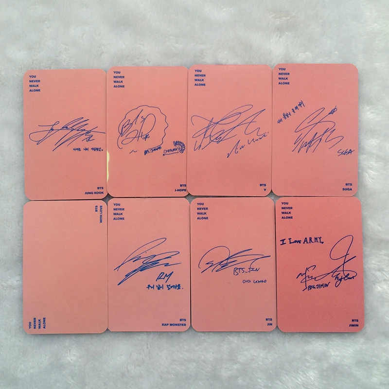 KPOP Bangtan Boys WINGS TOUR Сеульский концертный альбом Фотокарта K-POP самодельные бумажные карты автограф Фотокарта XK432