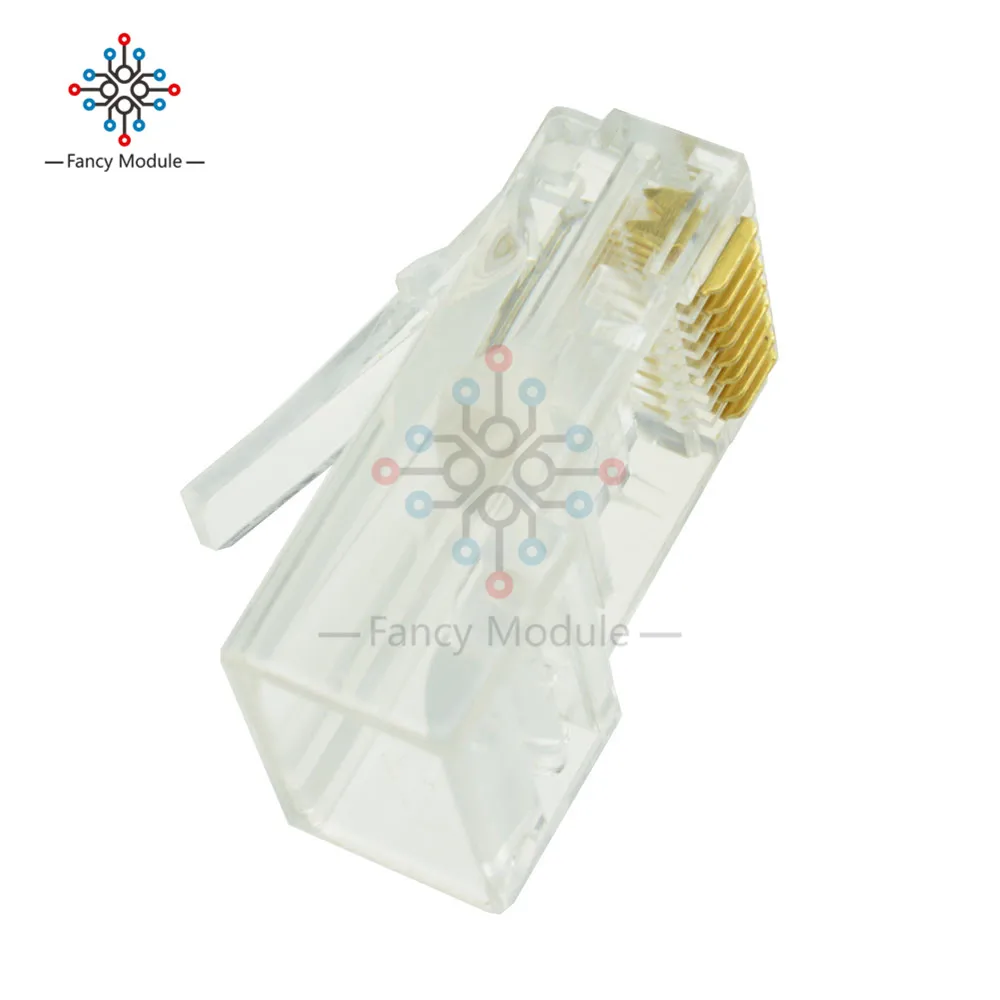 

20Pcs Practical Internet Gold Plated Cable Modular Adapter Plug RJ45 8P8C CAT5E