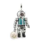 

Fashion Style Blue Imitation Pearl Divers Underwater Treasure Charm Pendant (3.3x2.3cm) Fit Necklace Bracelet For Women SPE344