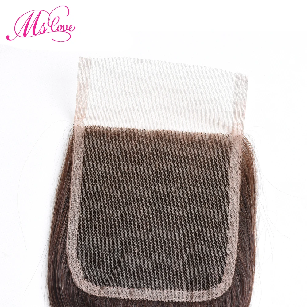 Brown Bundles With Closure Brazilian Body Wave Human Hair 3 Bundles With Closure 2# 4# 1# Dark Light Brown And Jet Black Mslove