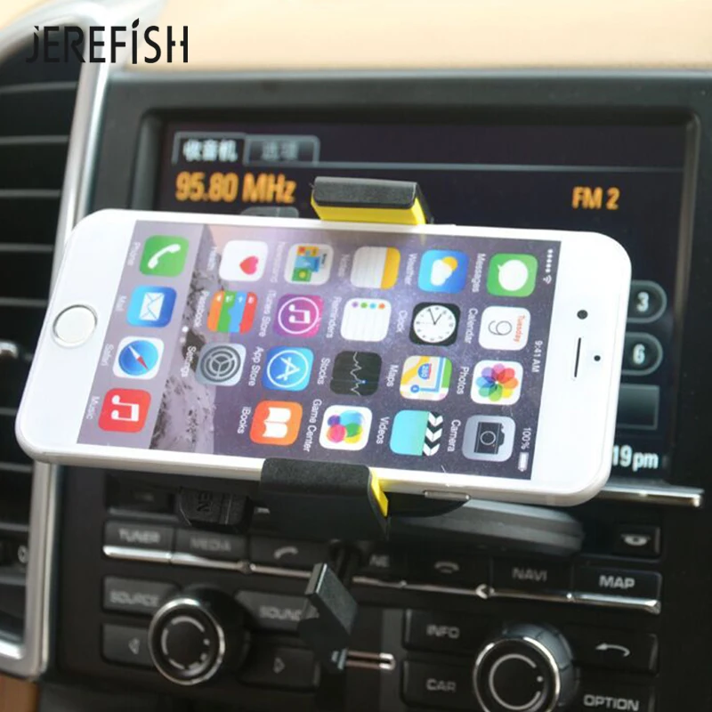 Jerefish Универсальный Автомобильный держатель для мобильного телефона с вентиляционным отверстием, CD слот, держатель для смартфона iPhone X 8 Plus 7 6 samsung Galaxy