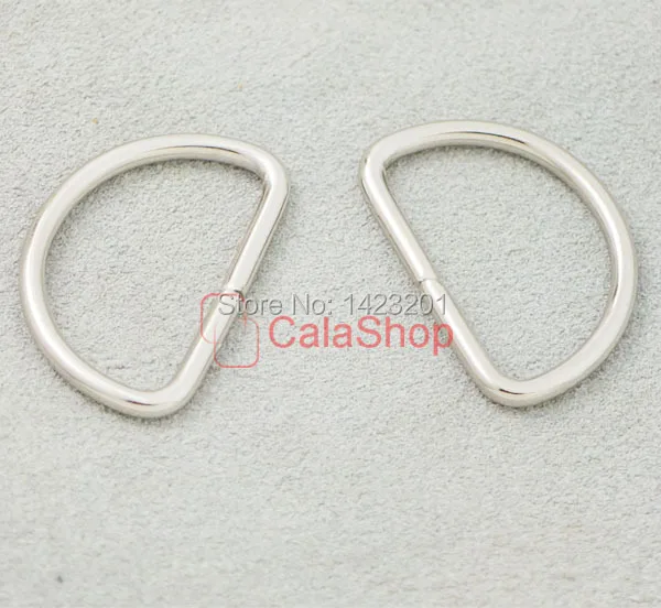

100 pcs / Lot 1" 25mm Non Welded Dee Rings for Webbing D Buckle Bag Craft F132F3
