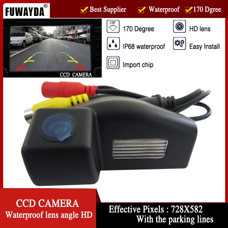 

FUWAYDA Free shiping CCD HD night vision car rear view camera rear view side view reversing backup rearview for Mazda 2/ Mazda 3