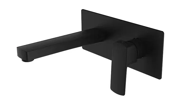 

Free ship BLACK clour square Wall mounted Sink Basin Mixer Tap Bathroom Vanity Spout Faucet