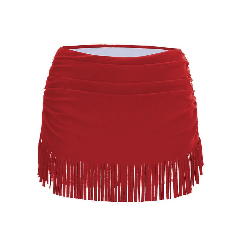 2019 Summer Beachwear Bathing Suit Swim Wear Mini Skirt Womens Beach Tassel Cover Up Skirt Ladies Swimming Trunks With Skirts