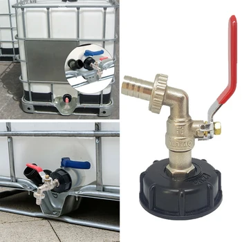 

IBC Tank Adapter S60x6 1/2 " W/ Brass Corrosion Resistant Tap Connector Water Tank Tap Gardening Tools And Equipment Accessories