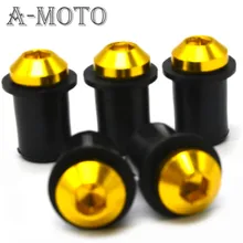 5mm 5pcs Universal motorcycle Windshield Spike Bolts Screw Nuts for KAWASAKI z800 NINJA 300R Z750 Z800/E version ZZR600 W800/SE