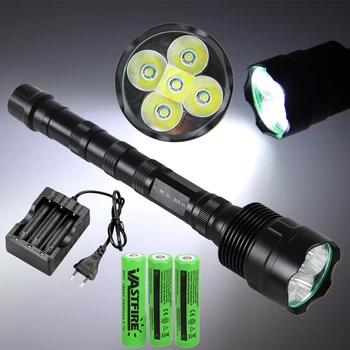 

VastFire Tactical 10000LM 5X XML T6 LED Hunting Flashlight Light Torch Camping Lamp 3x18650+CH