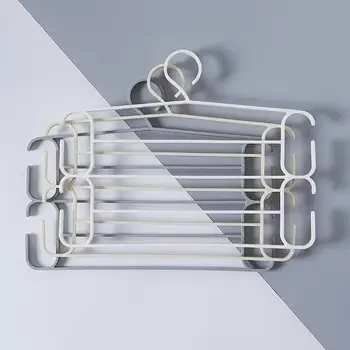 

6PCS/set Multifunctional Trouser Rack Multi-layer Storage Hanger Magic Plastic Household Wardrobe Tie Holder HighGrade Rack