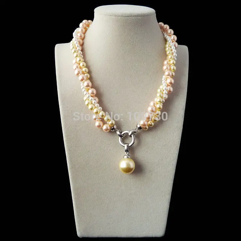

Jewelr 003236 New multiterm and flexible and changeable style shell pearl fashion necklace