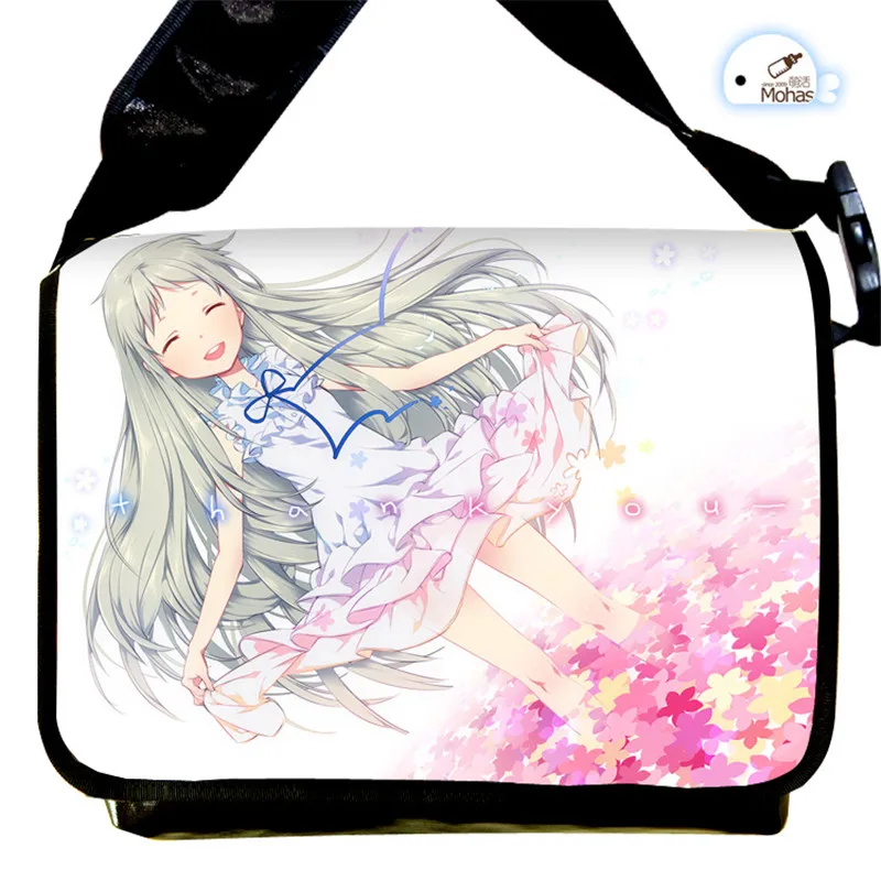 Сумка мессенджер Anohana студенческие сумки через плечо для школы Мультяшные