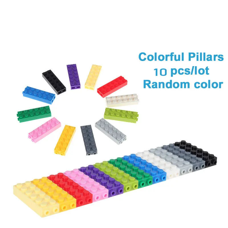 32*32 точки двухсторонние опорные пластины Кирпичи DIY Красочные столбы строительство основание для блоков совместимые основные брэнк небольшие блоки - Цвет: Pillars 10pcs