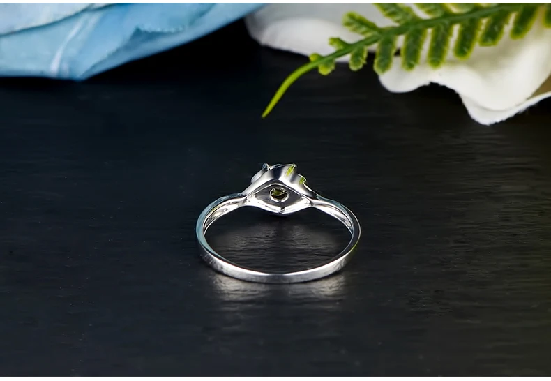 Jewellwang 08 Carat Efekt Diamentowe Pierścienie 18 K Złote