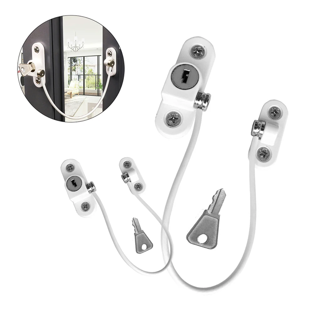 

2 Pcs/Set Window Lock Child Protection Baby Safety Infant Security Window Limiter Locks on the Windows Child Safety Baby Locks