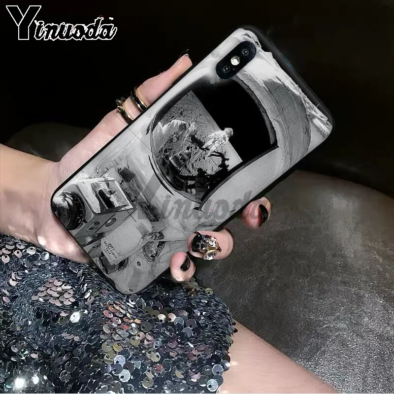 Black With White Moon Stars Space Astronaut