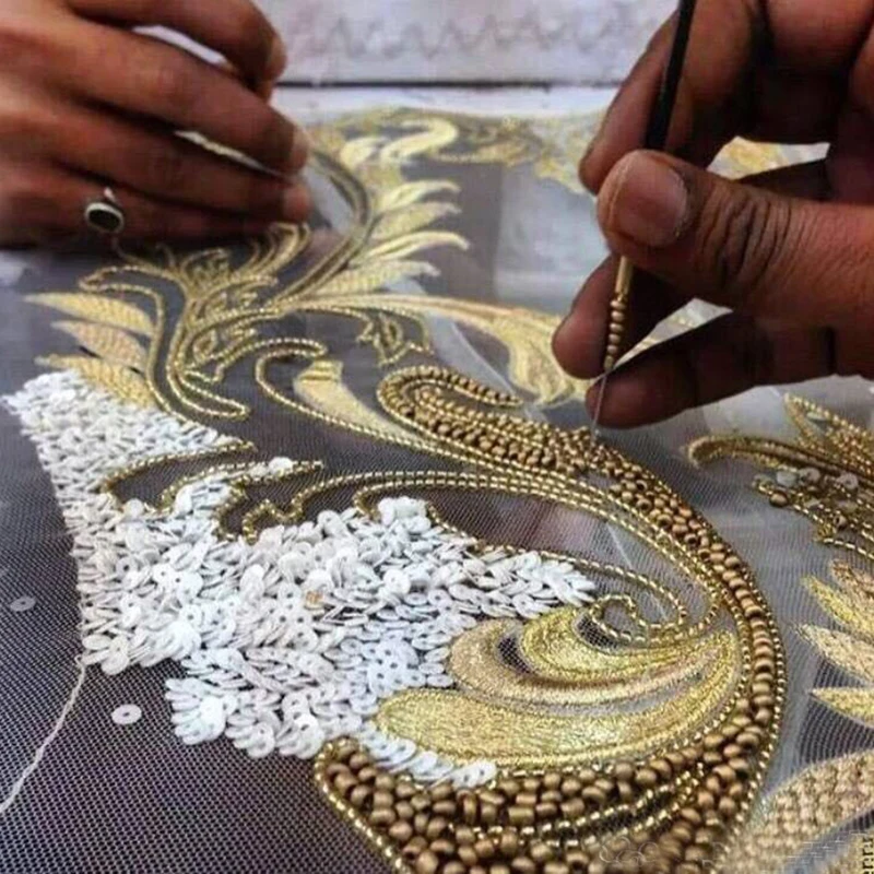 

Hot Sale New Arrival Spot | French Embroidery Beaded Crochet Positive India Lesage Workshop A Set Of Three To Send Video