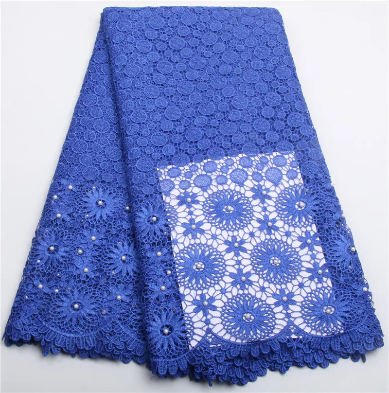 

High quality nigerian wedding african lace fabric NA215B-1 /most popular guipure cord lace fabric for wedding dress