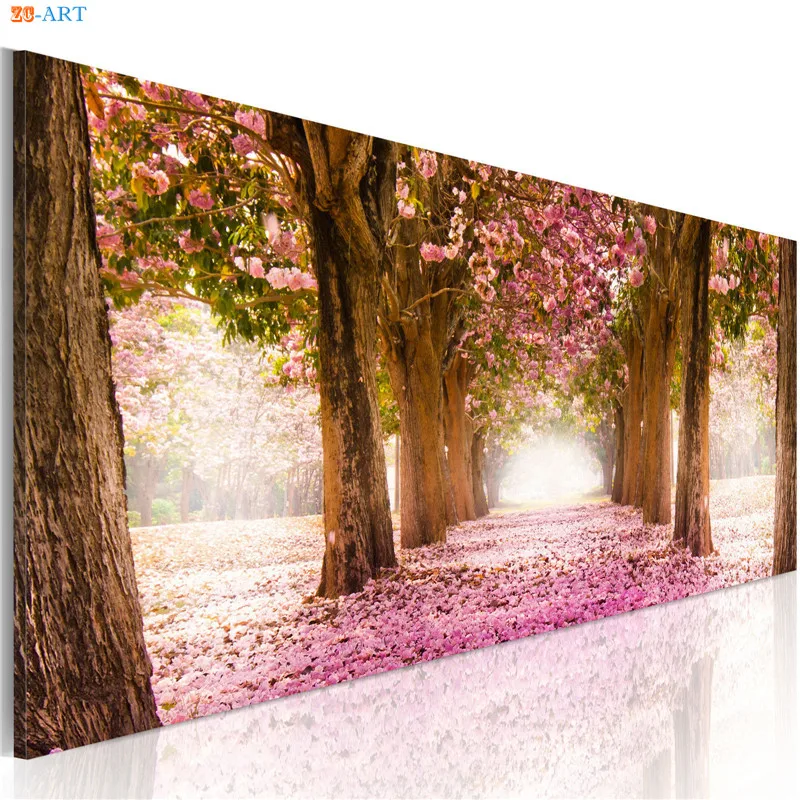 Cherry Blossom холст картины большие настенные художественные цветы плакаты и принты настенные картины для гостиной Свадебные украшения - Цвет: 40080