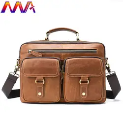 MVA мужская повседневная сумка из натуральной кожи, модная деловая мужская сумка через плечо, мужская повседневная сумка на плечо для
