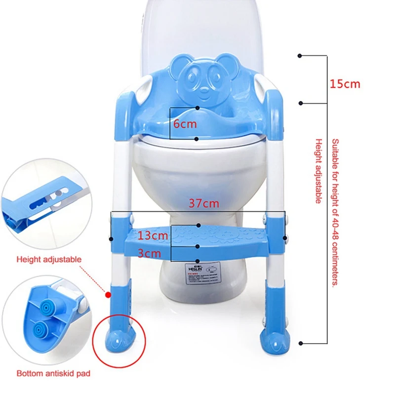 Детское сиденье для унитаза детская складывающийся горшок тренировочное сиденье Регулируемая Лестница стул шаг Детский горшок ободок для