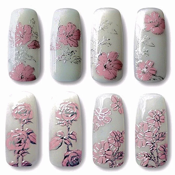 108 шт. Высокое качество золото стикеры 3D на ногти Nail Art Наклейки для украшение для ногтей инструмент для горячего тиснения большой размер XL J003