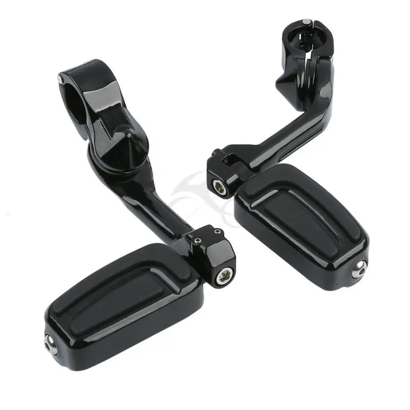 

TCMT Motorcycle Universal 1.25" 32mm Engine Guards Airflow Foot Pegs Long Angled Mount For Harley Honda Yamaha BMW Kawasaki