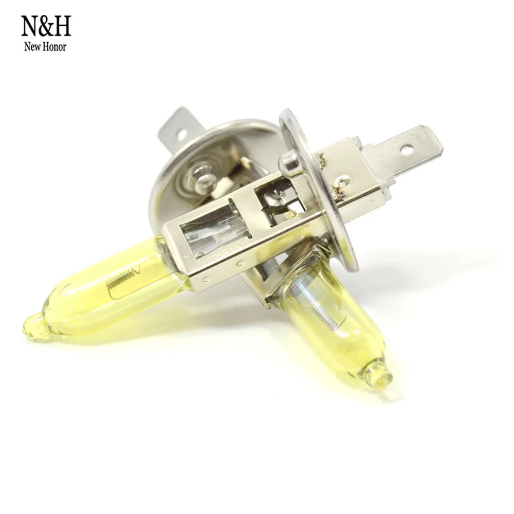 

One Pair/2PCS HOD H1 12V 100W 4300k Yellow color LED Light HOD Fog Headlight Lamp Lights Car Styling With Original Box