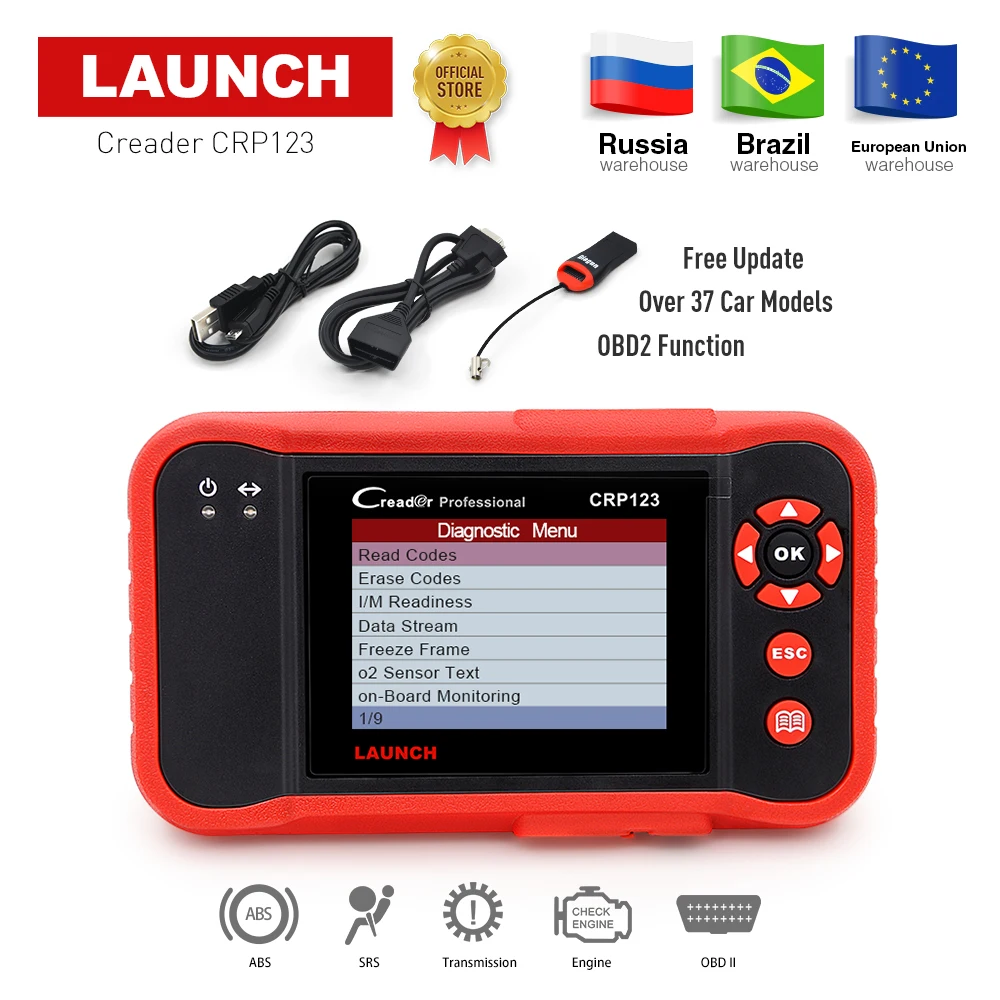 LAUNCH CRP123 Professional obd2 Car Scanner OBDII code reader scan tool CRP 123 test Engine ABS Airbag AT Same as Creader VII+ LAUNCH CRP123 Professional obd2 Car Scanner OBDII code reader scan tool CRP 123 test Engine ABS Airbag AT Same as Creader VII+