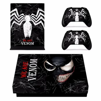 

Spiderman and Venom Skin Sticker Decal For Microsoft Xbox One X Console and 2 Controllers For Xbox One X Skins Sticker Vinyl