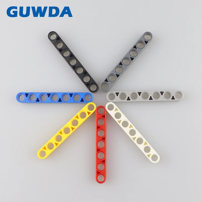 

10PCS Technic Liftarm 1x7 Thick Beam Transport Truck Crane Model Assembly Parts Compatible With LegoINGlys Bulk Bricks 32524