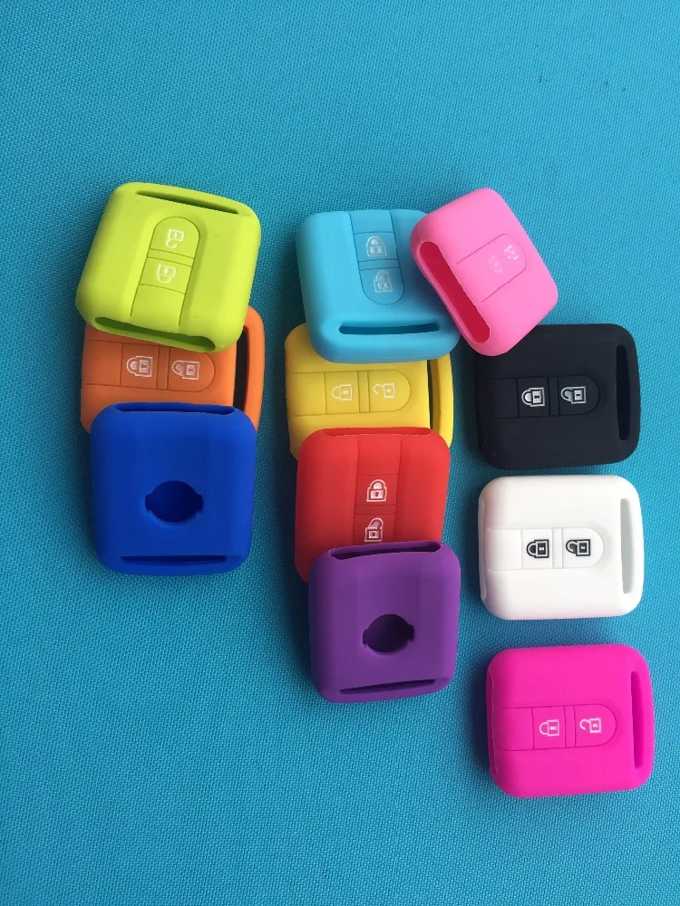 Car Key Flat Square Silicone Case For Nissan Qashqai Micra Navara Almera Note Fob Rubber Cover 2 Button Remote Auto Shell