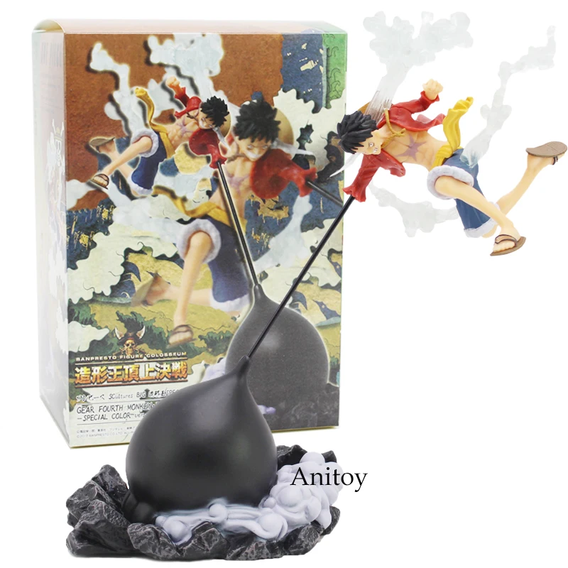 Koop Anime One Piece SCultures GROTE Banpresto Figuur Colosseum Gear Vierde Aap D Luffy PVC Figure Collectible Model Toy 28 cm