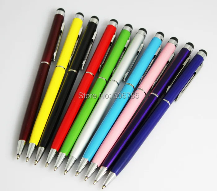 for-Iphone-5S-5C-Metal-2-in-1-capacitive-stylus-pen-touch-pen-ballpoint-pen-DHL