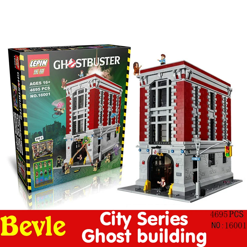 

Lepin 16001 4695Pcs Without Original Box Ghostbusters Firehouse Headquarters Model Building block Compatible With Legoe 75827